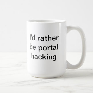 Ich würde eher Portal sein, Tasse zerhackend