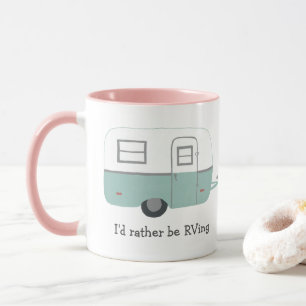 Ich würde eher RVing sein! Vintager Reise-Anhäng Tasse