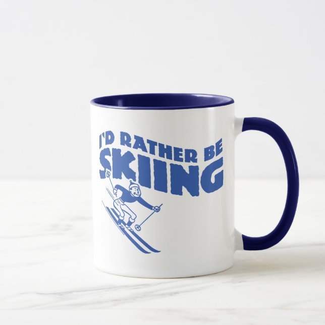 Ich würde eher Ski fahren (männlich) Tasse (Rechts)