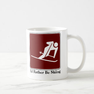 Ich würde eher Ski fahrende Kaffee-Tasse sein Kaffeetasse