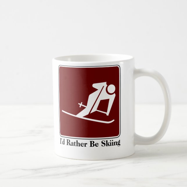 Ich würde eher Ski fahrende Kaffee-Tasse sein Kaffeetasse (Rechts)