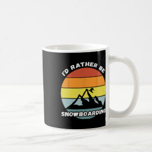 Ich würde eher Snowboarden Retro Vintage Snowboard Kaffeetasse