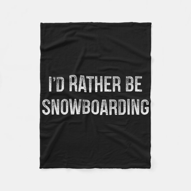 Ich würde eher Snowboarden - Vintager Stil - Fleecedecke (Vorderseite)