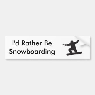 Ich würde eher Snowboarding sein Autoaufkleber