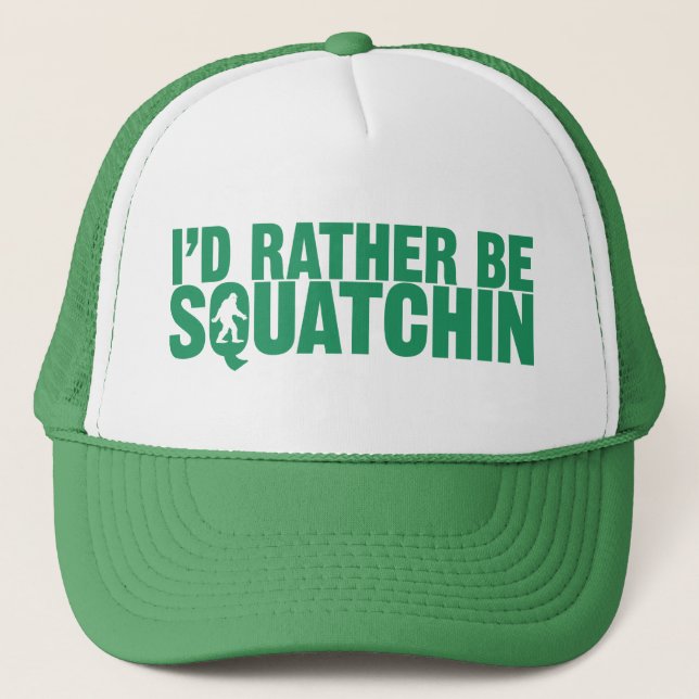 Ich würde eher Squatchin grüner Hut sein Truckerkappe (Vorderseite)