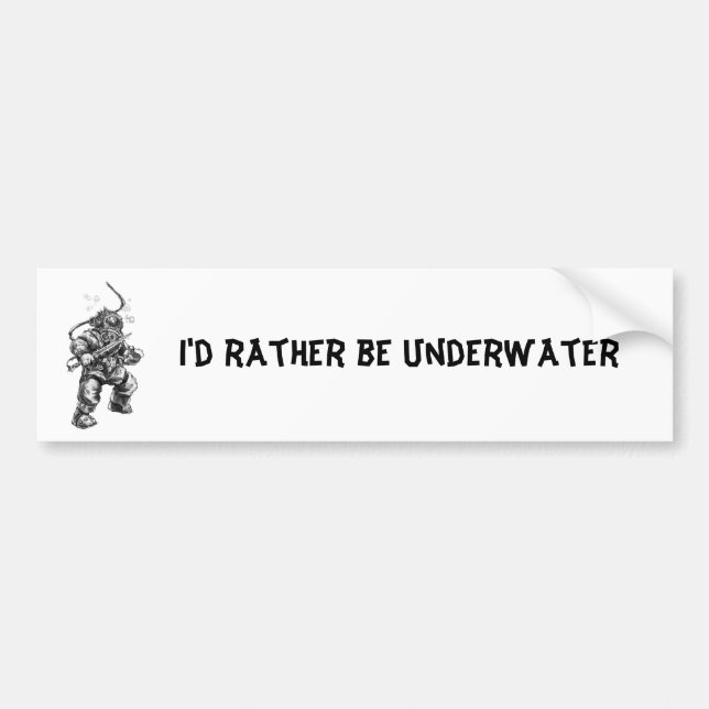 Ich würde eher Unterwasser sein Autoaufkleber (Vorne)