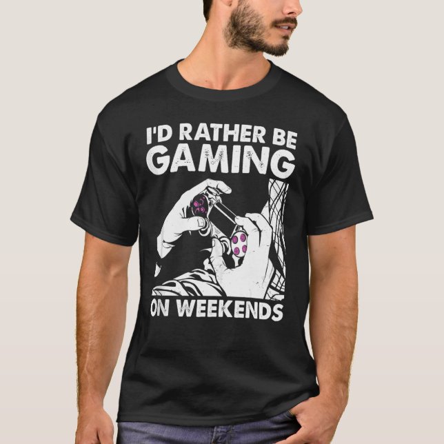 Ich würde eher Video Game Geek für Online G sein T-Shirt (Vorderseite)