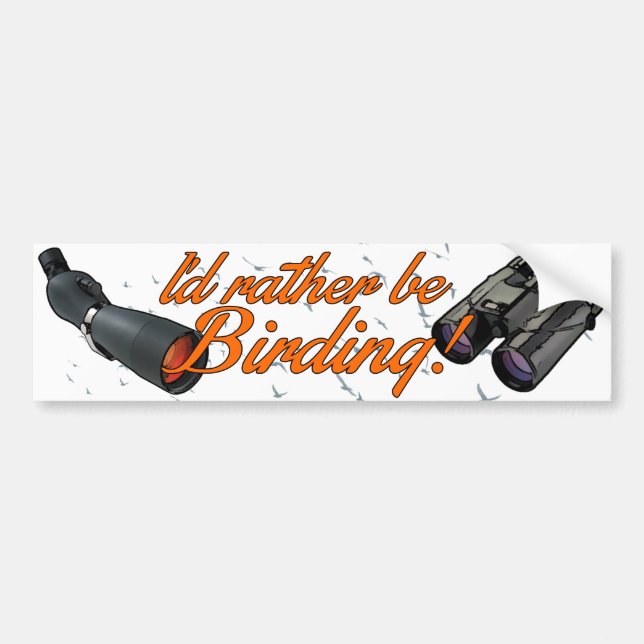 "Ich würde eher Vogelbeobachtung-" Autoaufkleber (Vorne)