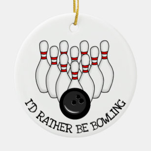 Ich würde eher Weihnachten im Bowling sein Keramik Ornament