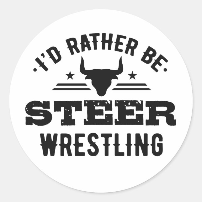 Ich würde eher Wrestling lenken Runder Aufkleber (Vorderseite)