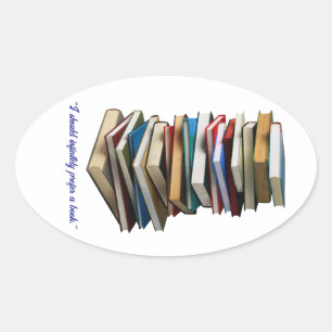 "Ich würde ein Buch unendlich bevorzugen" Ovaler Aufkleber