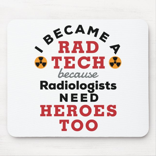 Ich wurde ein Krasser Tech Funny Radiologic Techno Mousepad (Vorne)