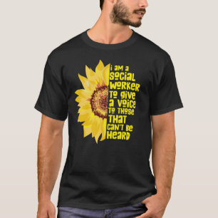 Ich wurde ein Wort für Sonnenblumen-Blume der Sozi T-Shirt