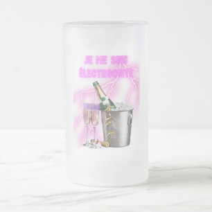 Ich wurde elektrocutiert – Champagnerkübel und Gla Mattglas Bierglas