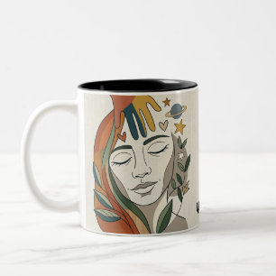 ICH WURDE ERschaffen – Hand des Lebens Modern Zweifarbige Tasse