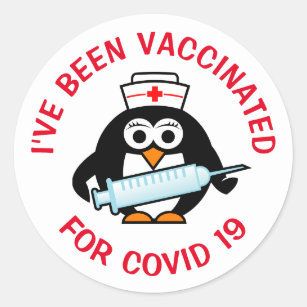 Ich wurde für Covid19-Impfungen geimpft Runder Aufkleber