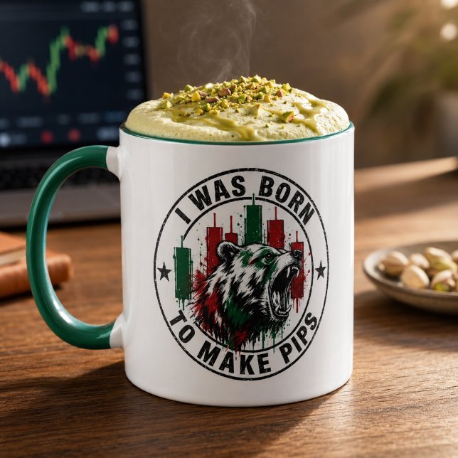 Ich wurde geboren, um Pips zu machen Bär Trader De Tasse (Von Creator hochgeladen)