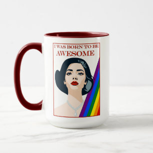 Ich wurde geboren, um Retro-Vintage-lesbisch großa Tasse