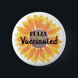Ich wurde geimpft Button<br><div class="desc">Ich bin geimpft Sonnenblumenknopf. Einfaches,  stilvolles Design mit einer Sonnenblume auf weißem Untergrund. Das perfekte Symbol um zu zeigen,  dass Sie für Covid-19 geimpft wurden. Seien Sie stolz und zeigen Sie Pro Impfstoff mit diesem lustigen Design!</div>
