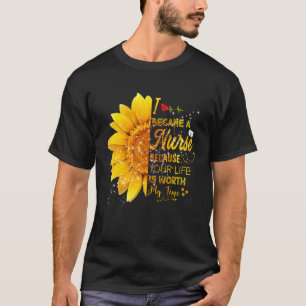 Ich wurde Krankenschwester Sonnenblumen Krankensch T-Shirt