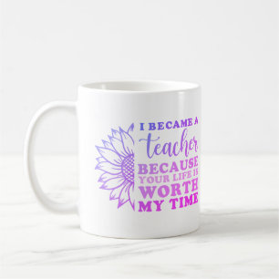 Ich wurde Lehrerin und Individuelle Name Pastel Kaffeetasse