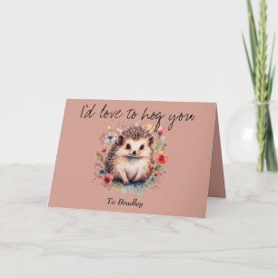 Ich würde Liebe, dich Igel Valentinenkarte zu hack Karte