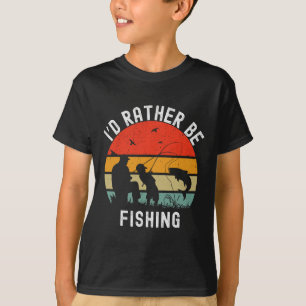 Ich würde lieber angeln lustiger B-Männer Frauen J T-Shirt