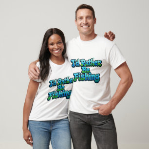Ich würde lieber angeln Süßer Fisch Cartoon-Gesche T-Shirt