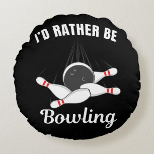 Ich würde lieber bowlen rundes kissen