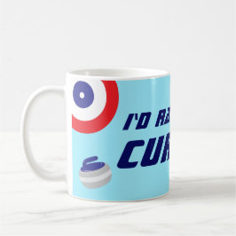Ich würde lieber Curling machen - Spaßiger Eisspor Kaffeetasse