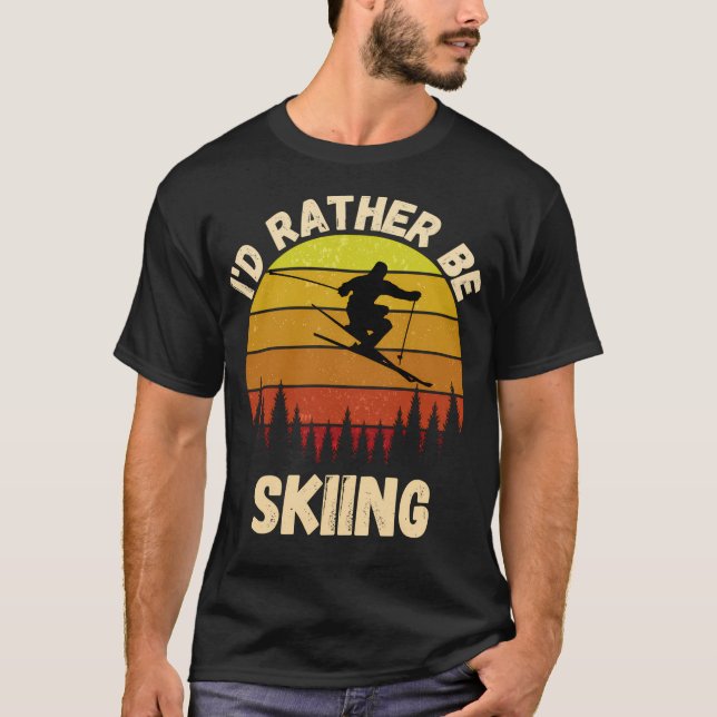 Ich würde lieber ein Skigeschenk zum Skifahren mac T-Shirt (Vorderseite)