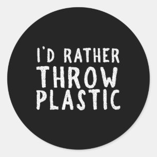 Ich würde lieber eine Plastik-Frisbee-Scheibe für Runder Aufkleber