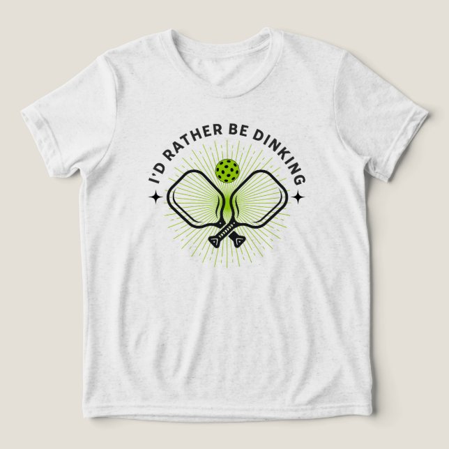 Ich würde lieber essen. Tri-Blend shirt (Design Vorderseite)