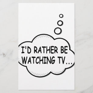 Ich würde lieber fernsehen briefpapier