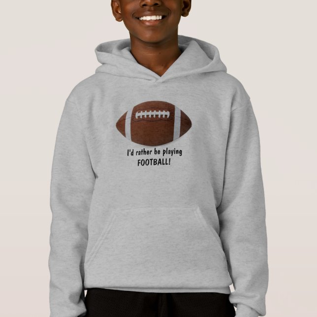 Ich würde lieber Fußball spielen! Kid's Hoodie (Vorderseite)