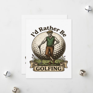 Ich würde lieber Golf spielen Feiertagskarte