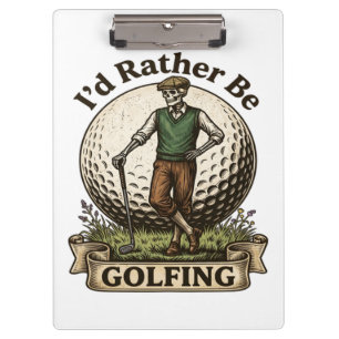 Ich würde lieber Golf spielen  Klemmbrett