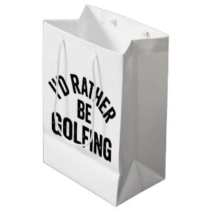 Ich würde lieber Golf spielen Lustiges Geschenk fü Mittlere Geschenktüte