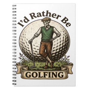 Ich würde lieber Golf spielen  Notizblock