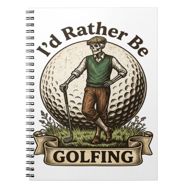 Ich würde lieber Golf spielen  Notizblock (Vorderseite)