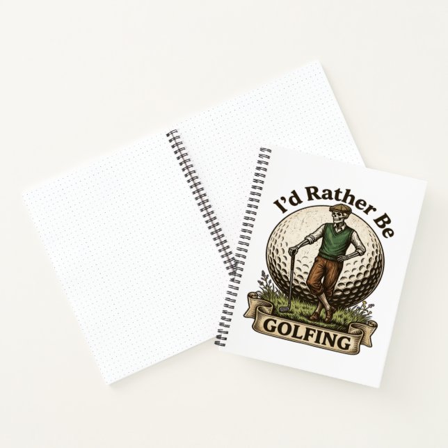 Ich würde lieber Golf spielen  Notizbuch (Innenseite)