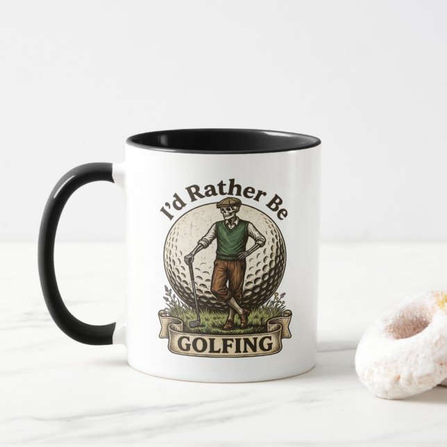 Ich würde lieber Golf spielen  Tasse (Mit Donut)