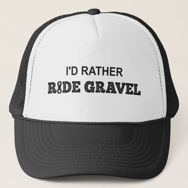 Ich würde lieber Gravel fahren Truckerkappe (Vorderseite)