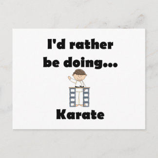 Ich würde lieber Karate machen Postkarte