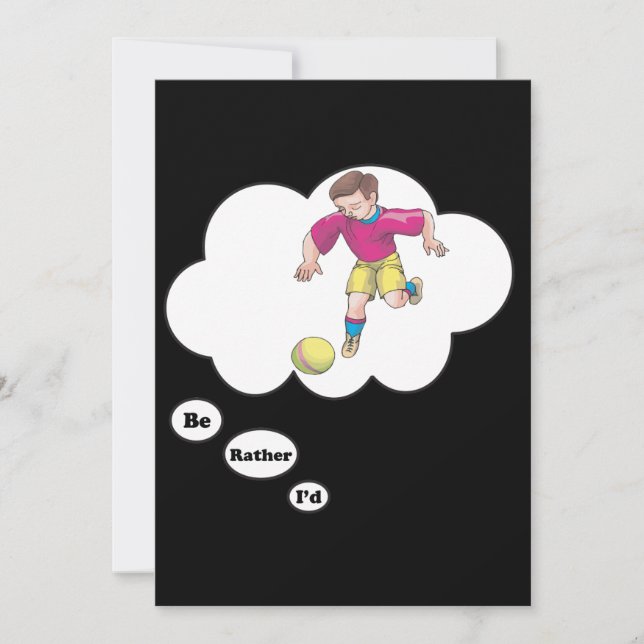 Ich würde lieber Kickball spielen Einladung (Vorderseite)