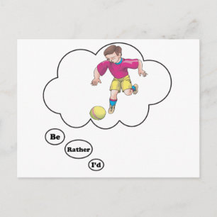 Ich würde lieber Kickball spielen Postkarte