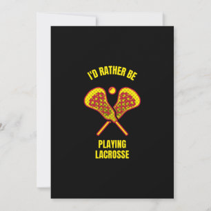 Ich würde lieber Lacrosse lustige Sportpl spielen Dankeskarte