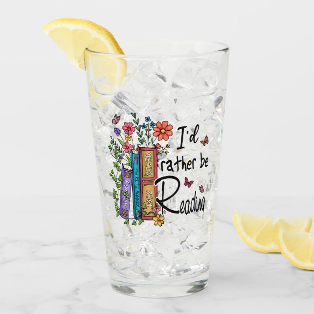 Ich würde lieber lesen glas (Vorderseite Ice)
