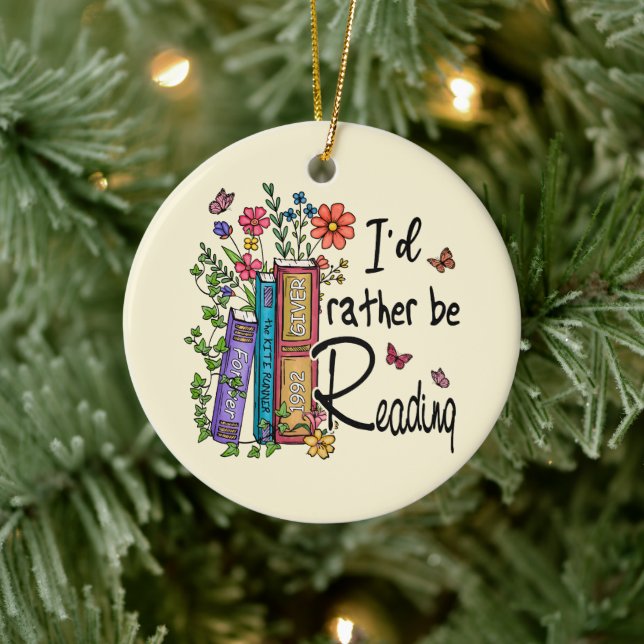 Ich würde lieber lesen keramik ornament (Baum)