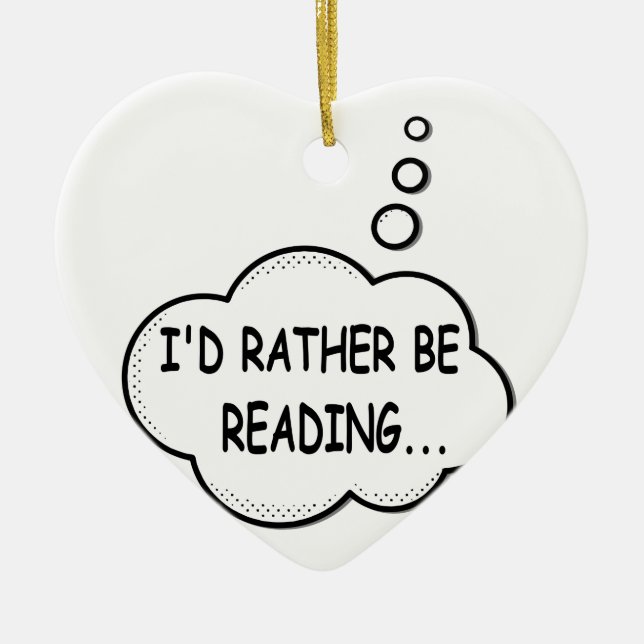 Ich würde lieber lesen keramikornament (Vorne)